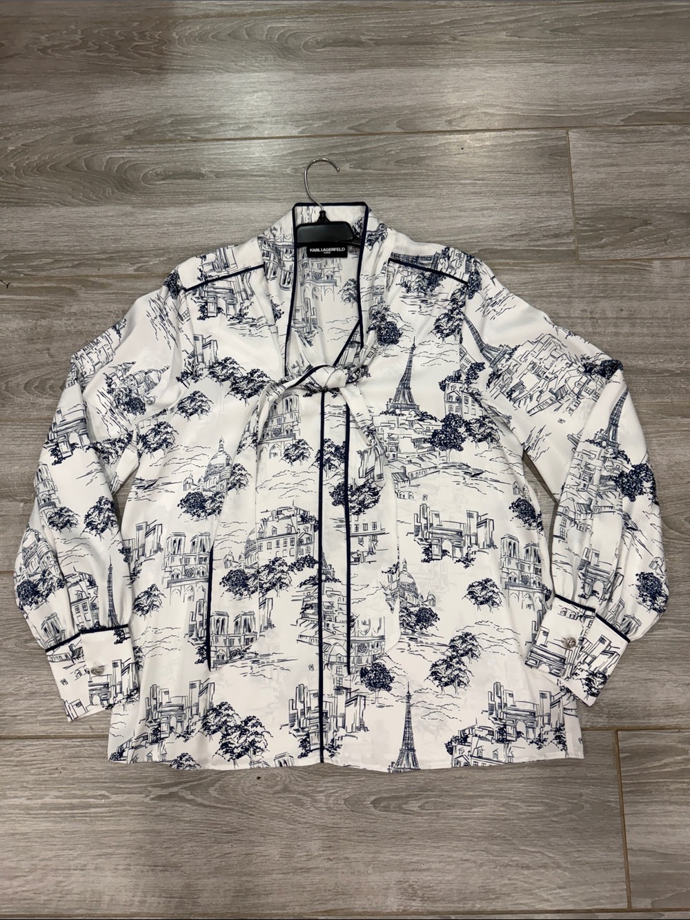 Karl Lagerfeld blouse with Tie Neck size XL